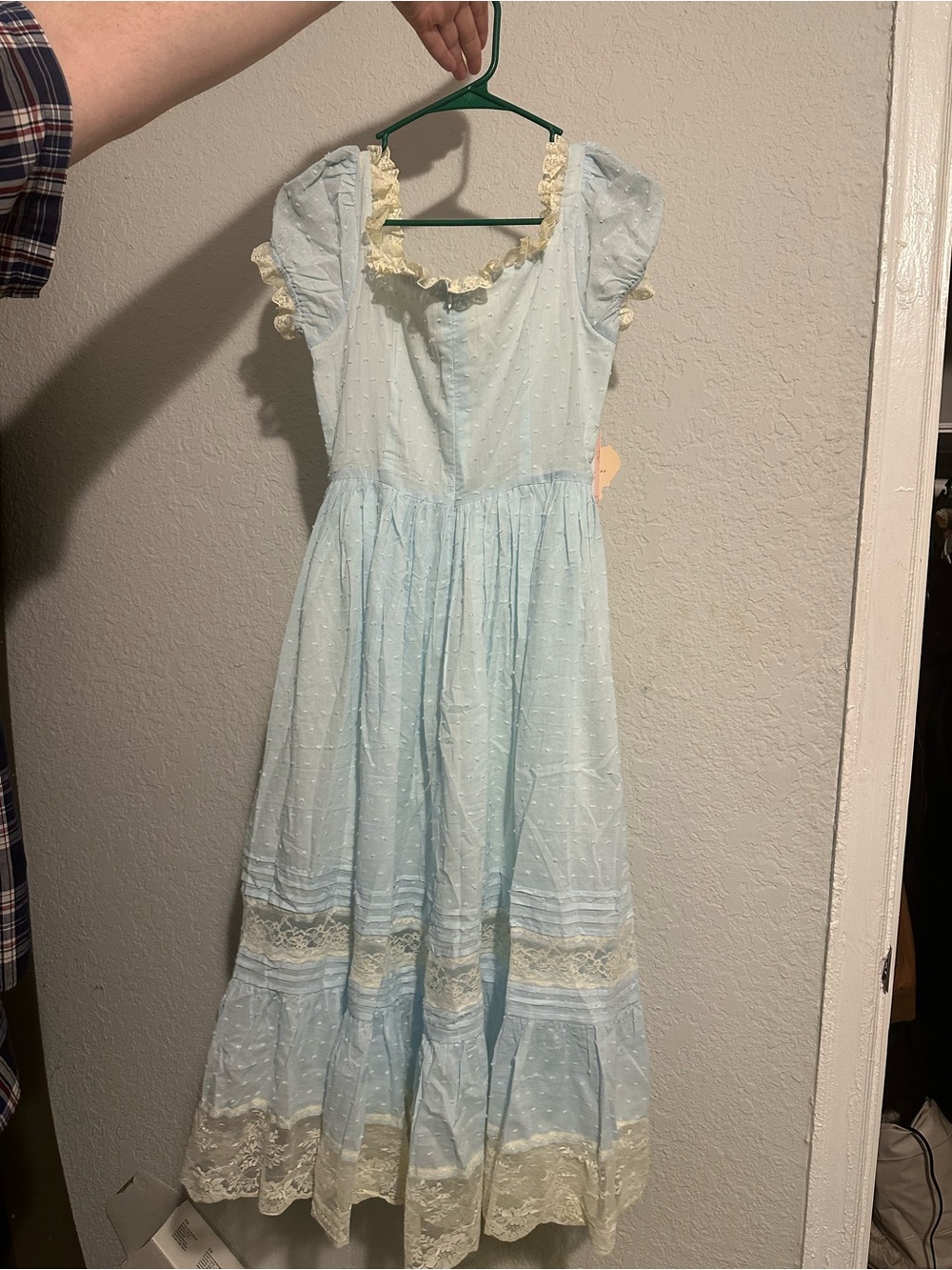 Lacemade Cinderella Light Blue Dress with Cream Lace Trim - Picture 4 of 5